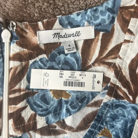 Madewell NWT Sleeveless V-Neck Midi Dress in Floral - Size 4 - Picture 7 of 12